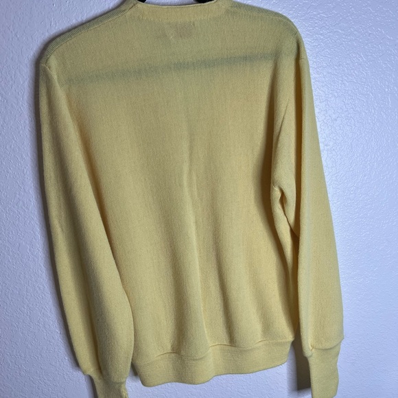 Vintage The Fox Collection Grandpa Yellow Button Up Sweater - Picture 9 of 9